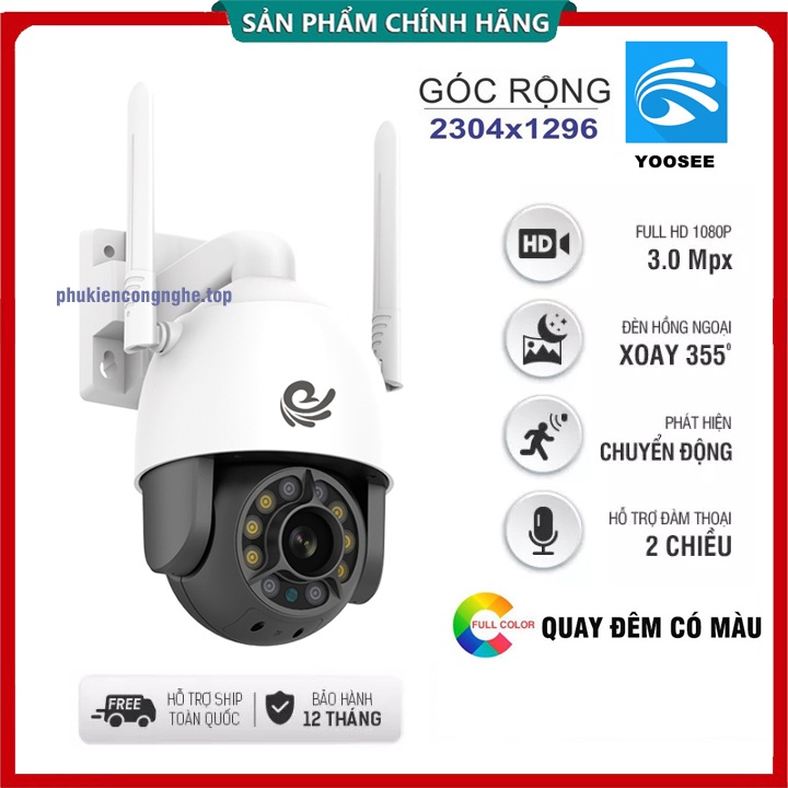 Camera WIFI Lắp Ngoài Trời FUll HD 1080P-Tích Hợp Đèn Led Chiếu Sáng