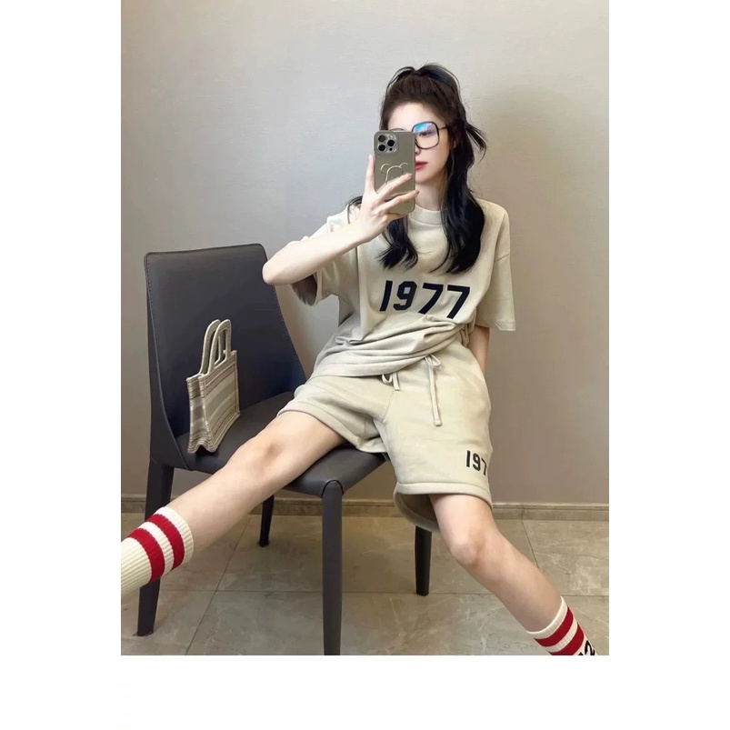 Bộ Đùi Nam Nữ Form Rộng Hàn Quốc1977- Bộ Đùi Tay Lỡ  Dày Mịn Thoáng Mát Thiết Kế  Kiểu Dáng Năng Động Trẻ Trung