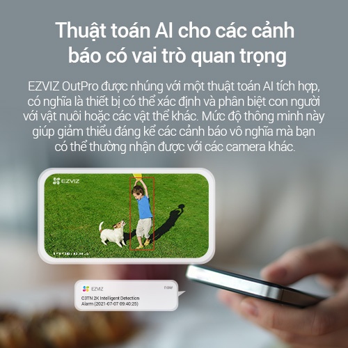 Camera WI-FI EZVIZ C3TN 3MP, Ngoài Trời, Đàm Thoại 2 Chiều, Ghi Hình Màu, Còi &amp; Đèn