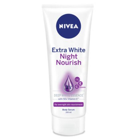 Tinh chất dưỡng thể dưỡng trắng NIVEA giúp phục hồi & săn da ban đêm (200ml)