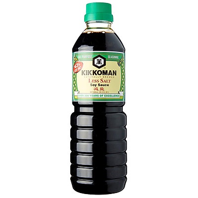 Nước tương ít muối 43% hiệu Kikkoman 600ml