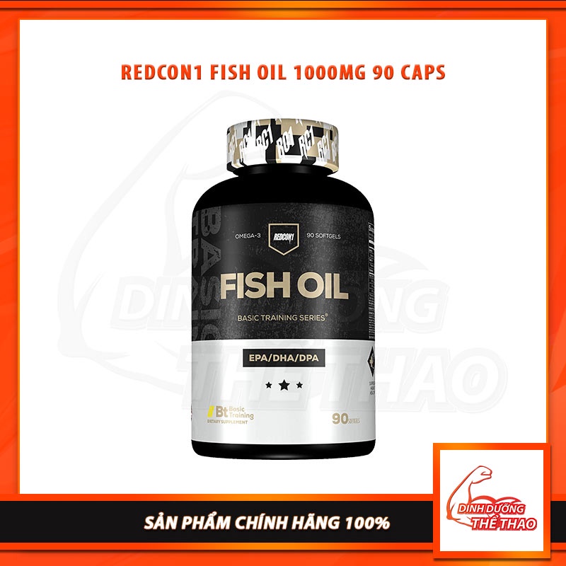 Fish Oil REDCON1 Omega 3 Viên Bổ Sung Giúp Đep Da Chống Lão Hóa Sáng Mắt Dầu Cá  90 Viên - Từ Mỹ