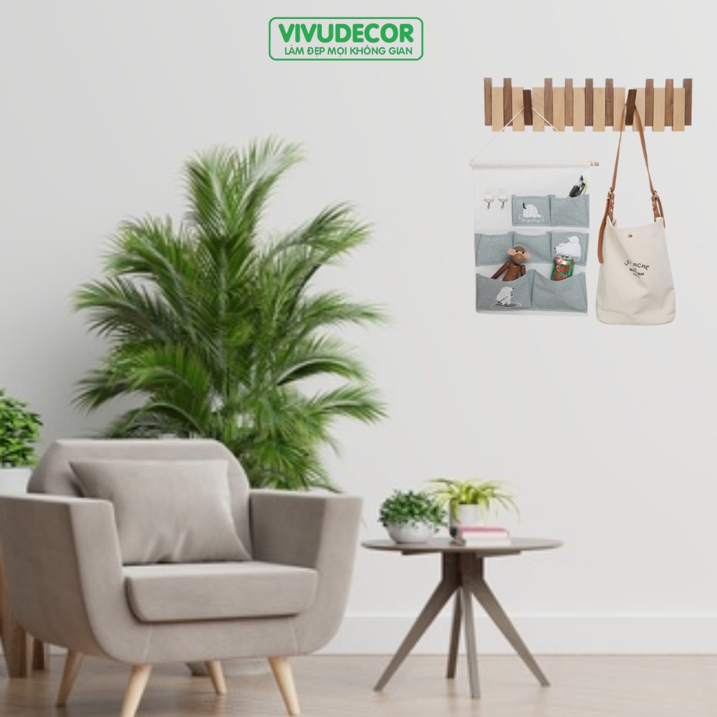 Móc treo tường Vivudecor Piano vừa dán vừa khoan - Móc treo quần áo vừa trang trí vừa móc treo đồ rất tiện ích.