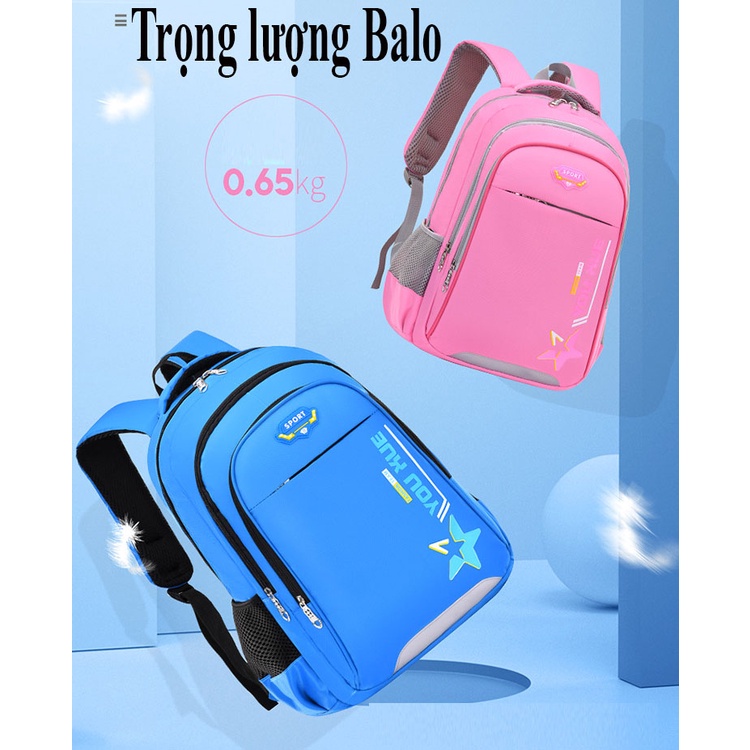 [Hàng Loại 1] Cặp học sinh cấp 1, cấp 2 Balo Học Sinh Siêu nhẹ Chống Nước Chống Xước Cao Cấp Sport You Xue cấp 1, cấp 2