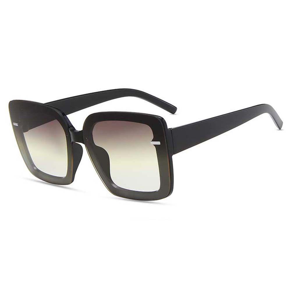 Kính Chống Nắng Hàn Quốc WMES15H Gọng Vuông Họa Tiết Da Báo Thời Trang Cho Nữ