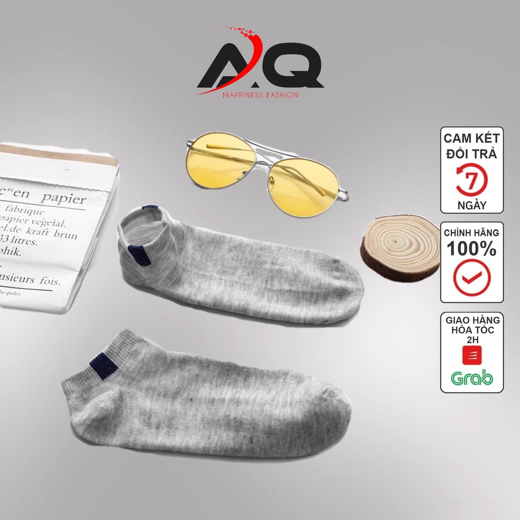 Combo 3 đôi Tất Vớ Nam Nữ AQ ngắn cổ chất cotton êm thoáng dịu nhẹ, thoáng mát - AQ STORE