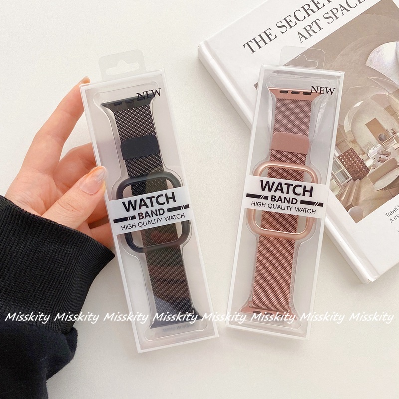 Dây Đồng Hồ Đeo Tay 2 Trong 1 Bằng Thép Không Gỉ Dành Cho Aple Watch 7 Band 45mm 41mm 42mm 40mm 44mm Series 6 3 4 5 SE 6