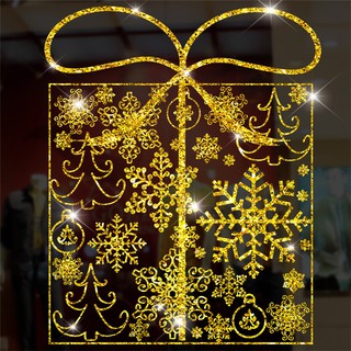 XẢ SOCK DECAL NOEL - Decal Giáng Sinh Nhũ Vàng