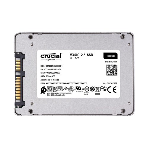 Ổ cứng SSD Crucial MX500 3D NAND SATA III 2.5 inch 1000GB (Xanh)