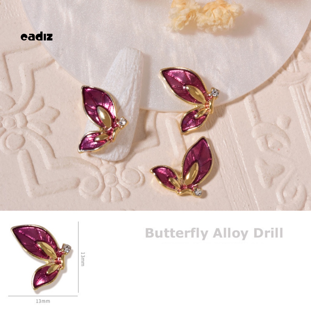 Phụ Kiện Trang Trí Móng Tay Hình Cánh Bướm Lấp Lánh Chống Rỉ Sét DIY