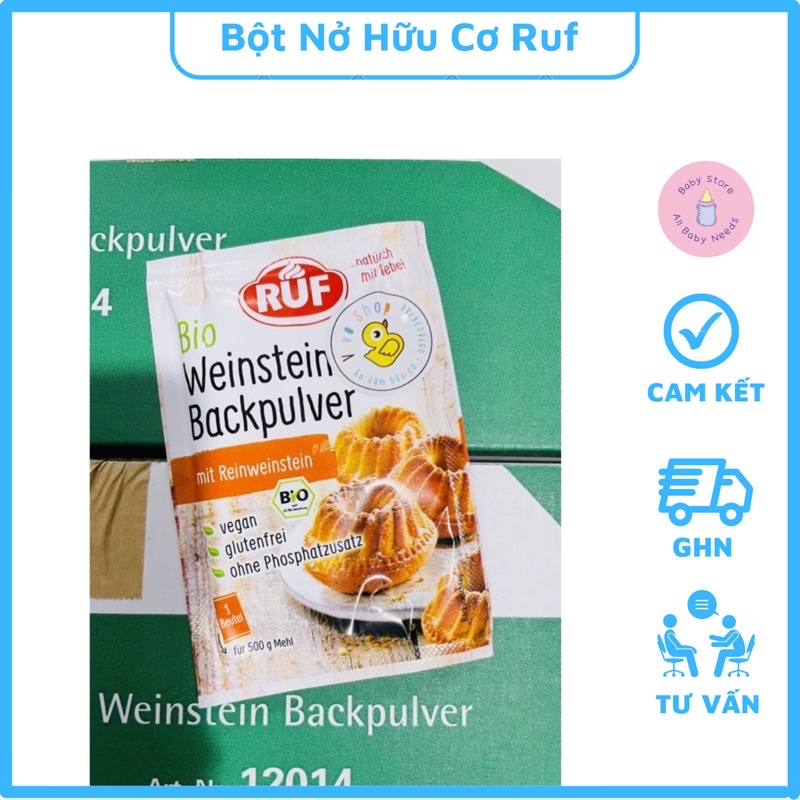 Bột Nở Hữu Cơ Ruf Làm Bánh Cho Bé Date 3/2024