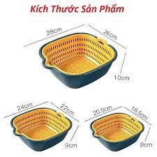 Bộ 6 Thau Và Rổ Nhựa Tiện Lợi Ráo Nước 2 in 1