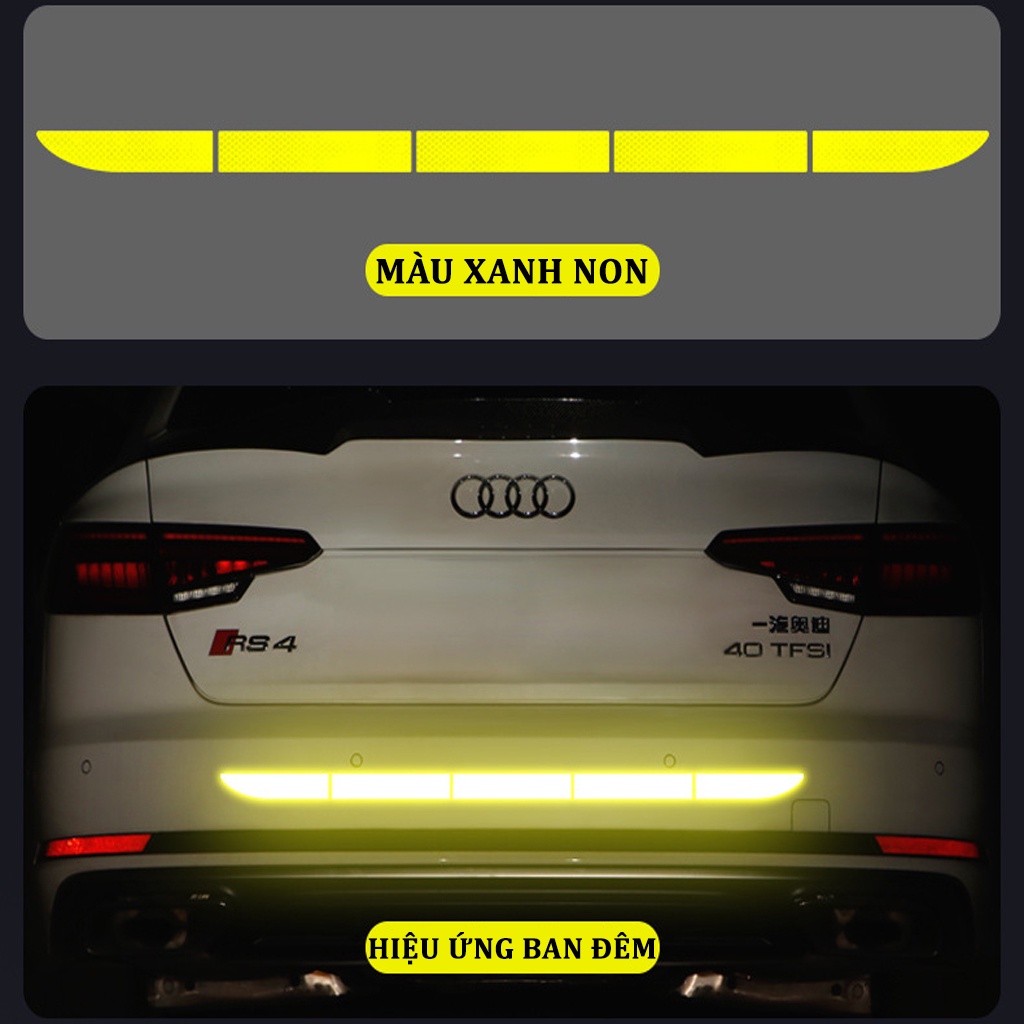 Bộ 5 Miếng Dán Phản Quang Dán Đuôi,Đầu Xe Cảnh Báo Ô Tô CARZONE.TOP