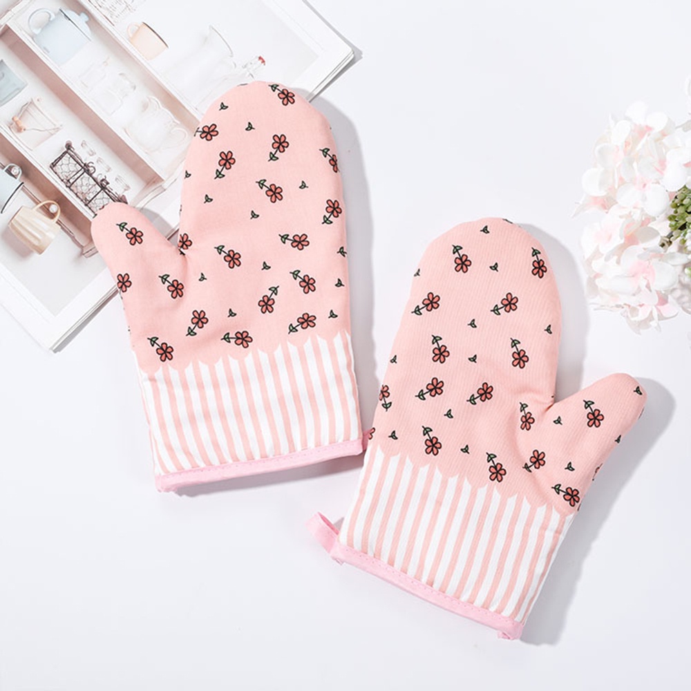 1 Cặp Găng Tay Cotton Cách Nhiệt Bảo Vệ Cho Lò Vi Sóng