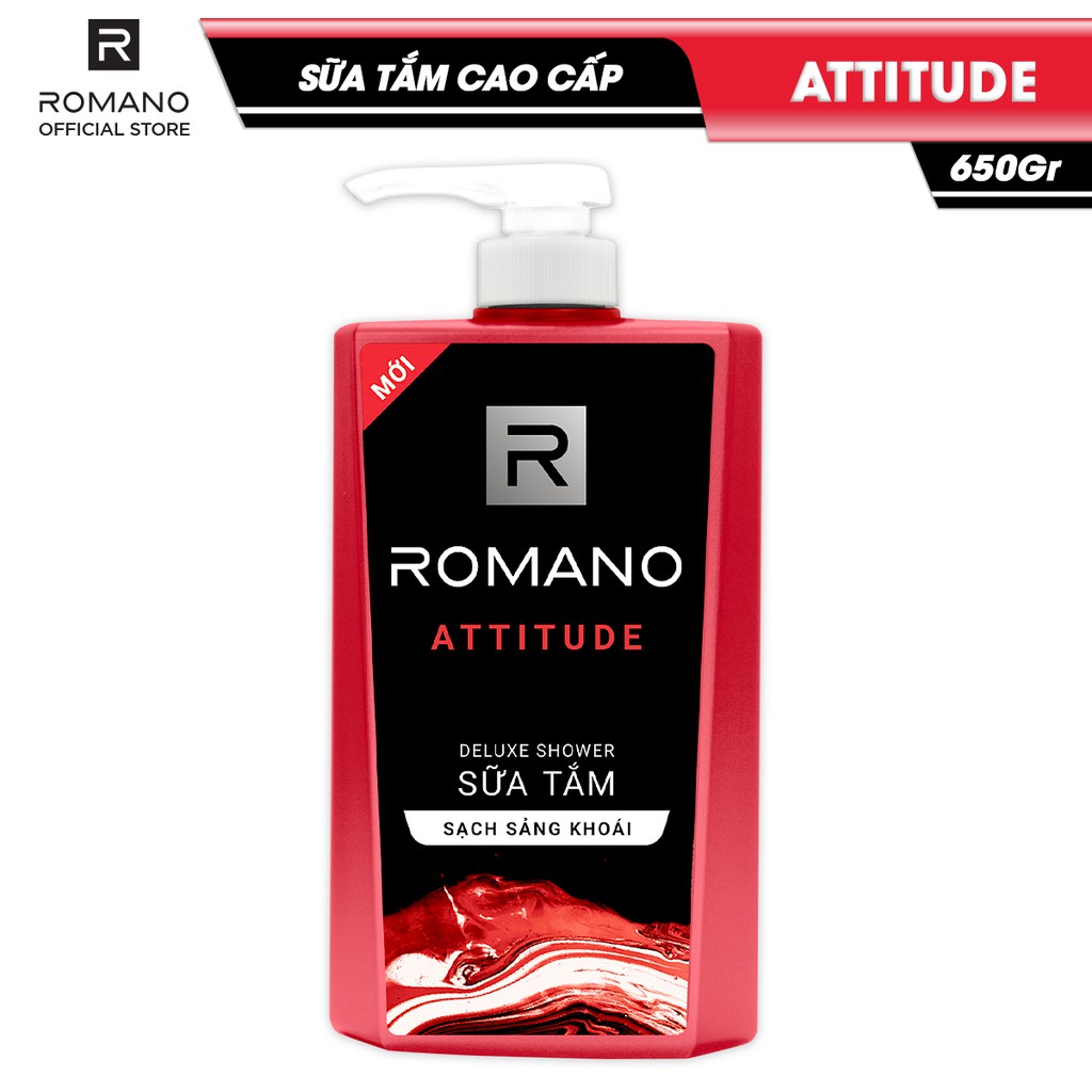 Sữa tắm Romano hương nước hoa Classic/ Attitude/ Force/ Gentleman 650g/ chai - 4 mùi hương có sẵn