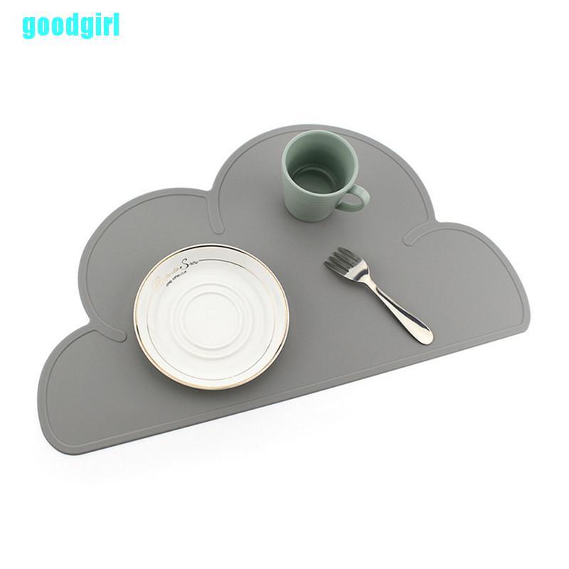 Miếng Lót Bàn Ăn Silicon Hình Đám Mây Cách Nhiệt Chống Thấm Nước Cho Bé
