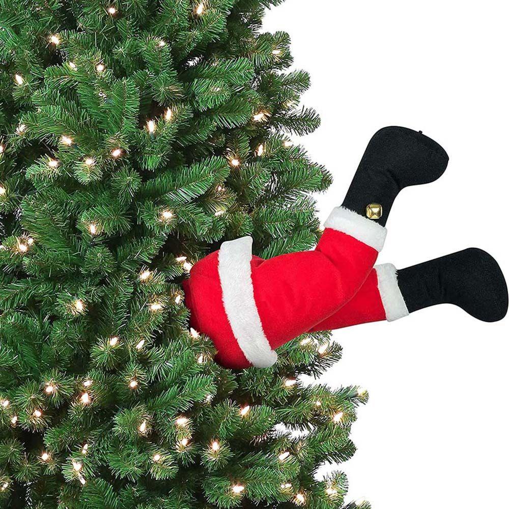 Chân Ông Già Noel Bằng Nhựa Mềm Siêu Nhẹ Trang Trí Cây Thông Giáng Sinh