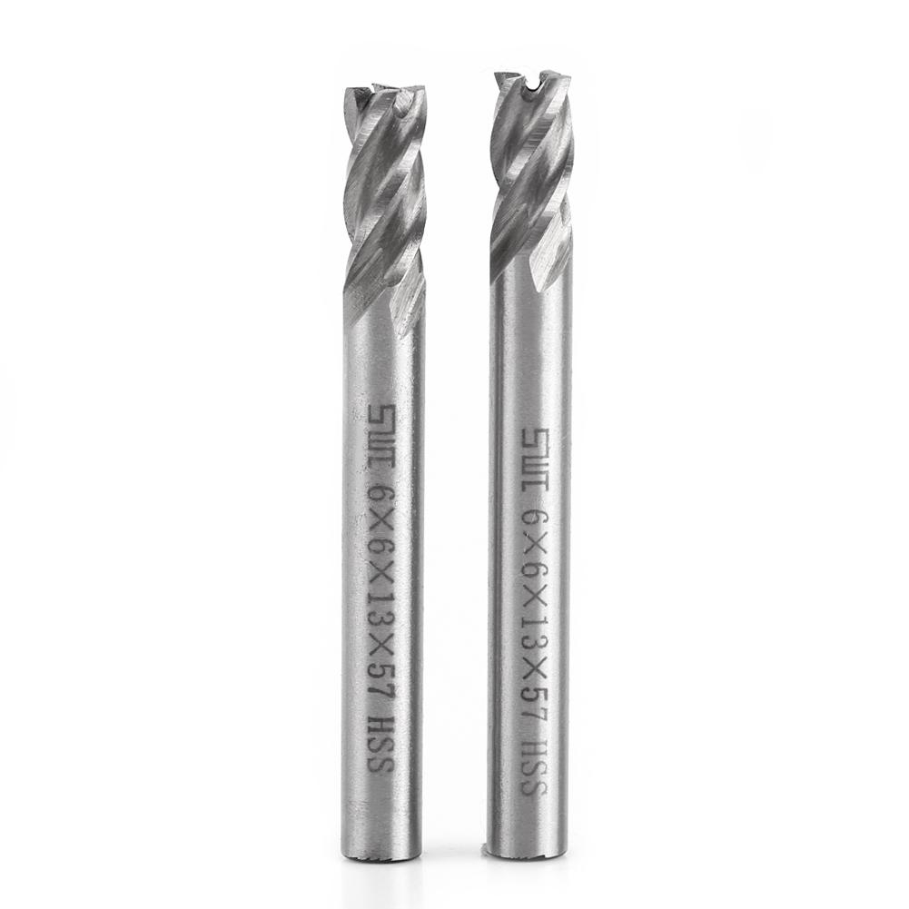 2 đầu mũi khoan HSS 6mm 4 rãnh dùng cho máy cắt/khắc