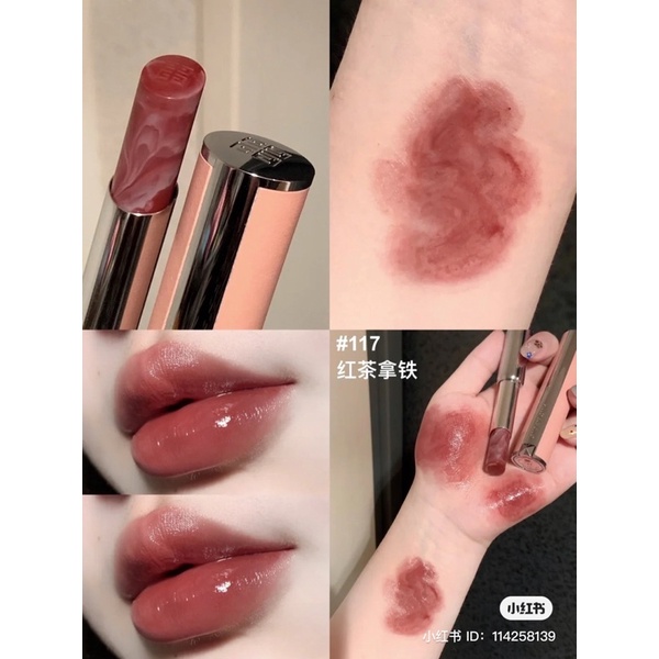 Son dưỡng có màu GVC Givenchy Rose Perfecto Lip Balm 117 Chilling Brown