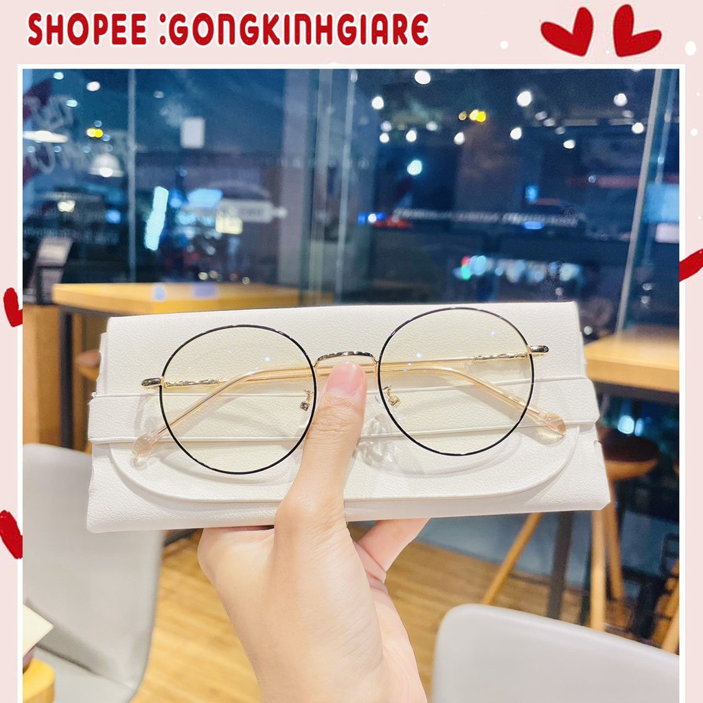 Kính gọng mảnh tròn nam nữ Emilie eyewear chất liệu kim loại phụ kiện thời trang 72323 | BigBuy360 - bigbuy360.vn
