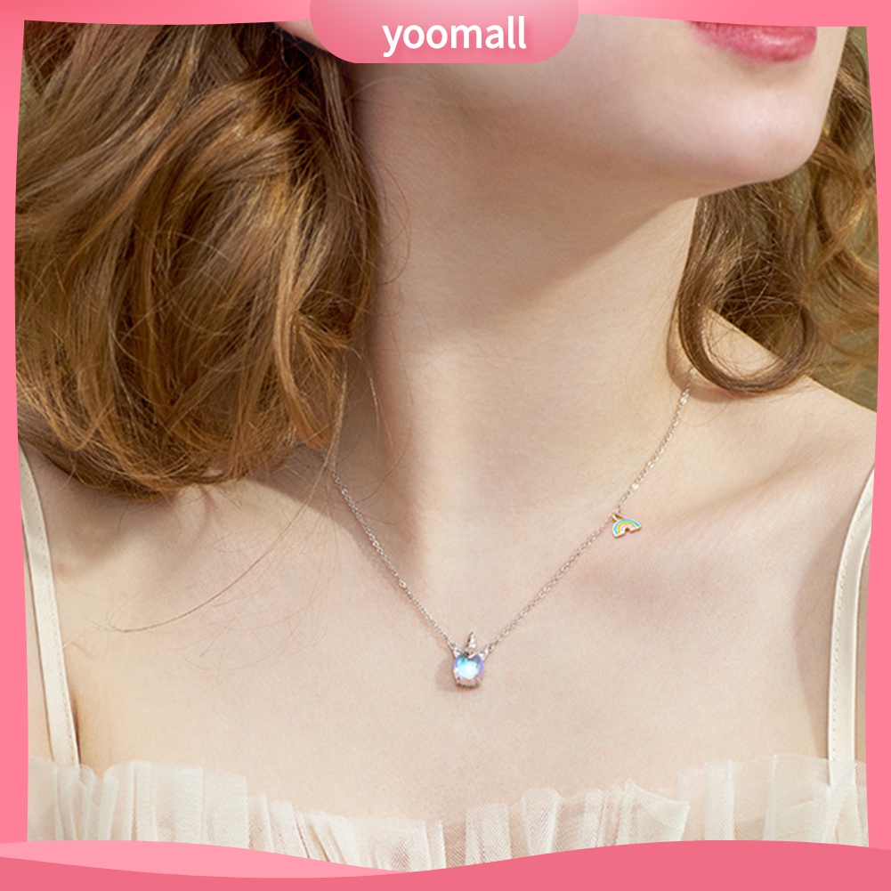 Dây Chuyền Hợp Kim Hình Ngựa Unicorn Đính Đá Xinh Xắn