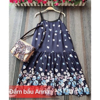 Váy lanh bầu 2 dây