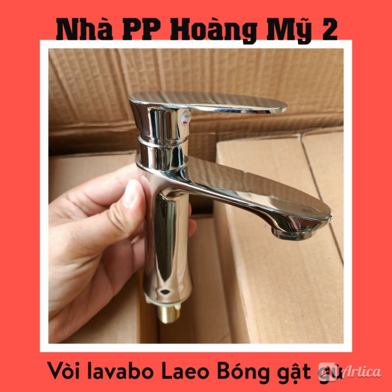 Vòi Rửa Mặt vòi Lavabo Lạnh LAEO XI BÓNG GẬT GÙ đồng thau mạ crom 5 lớp dày