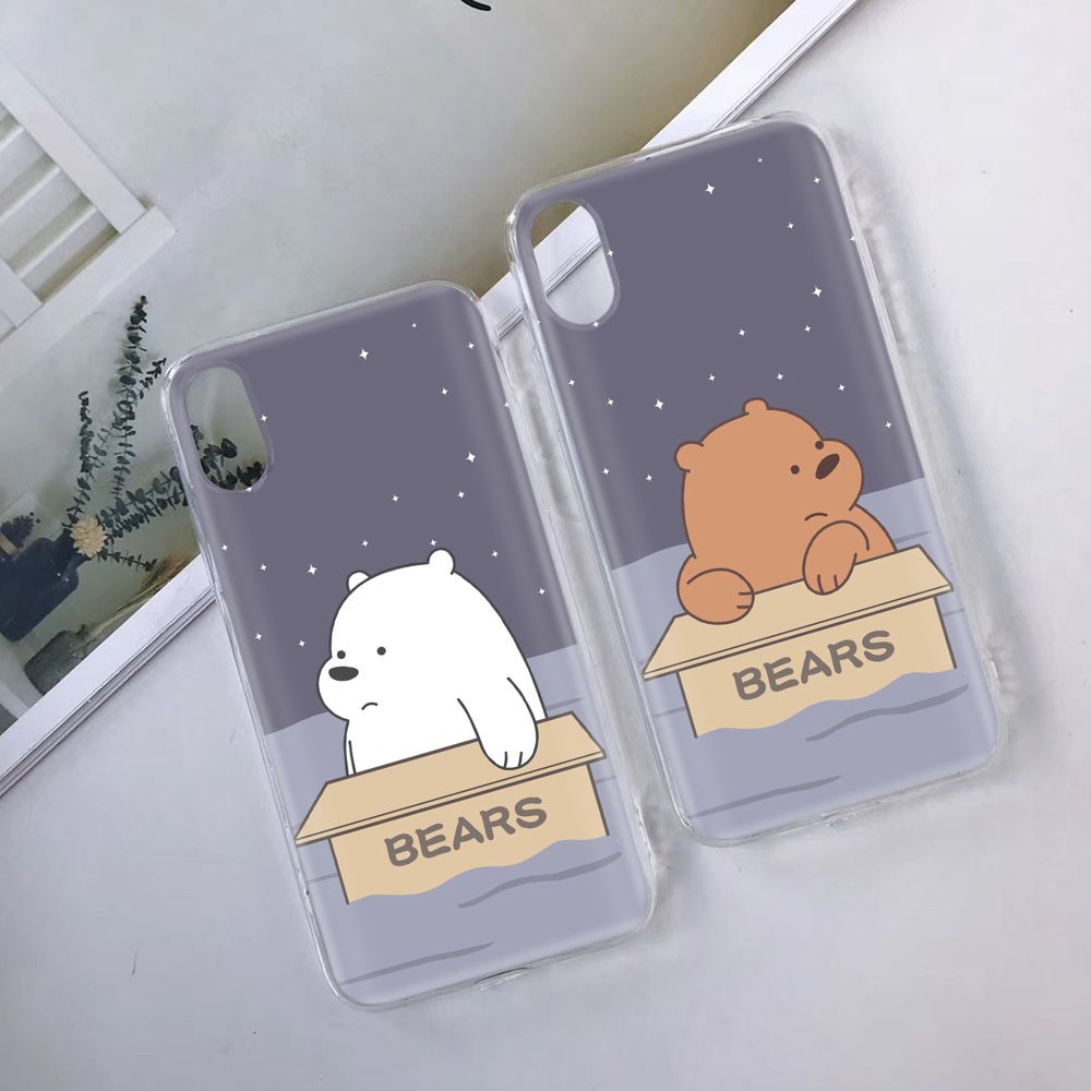 Ốp điện thoại trong suốt in hình We Bare Bear TB148 cho Xiaomi Redmi Note 5A Prime 5 Pro S2 Plus GO