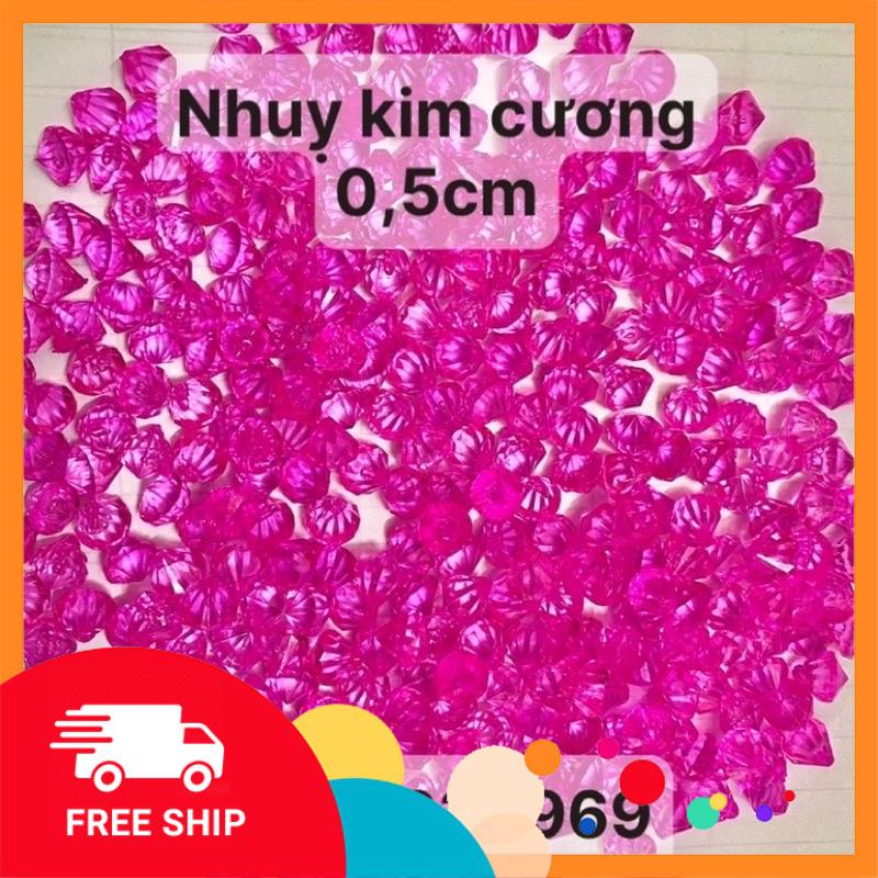 Nhuỵ hình kim cương, loại 0,5cm nhiều màu(vật liệu làm hoa) Handmade