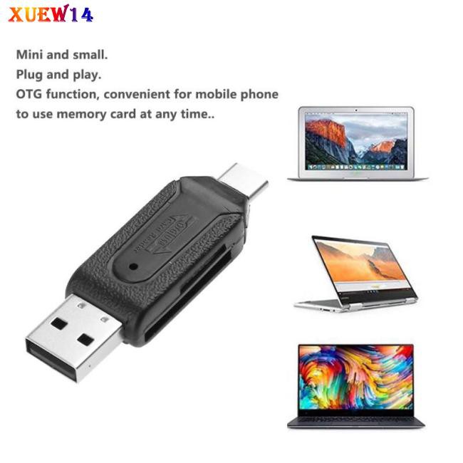 NG Portable High Speed 480Mbps OTG USB2.0 Type-C USB 3.1 Memory Card Reader for SD TF Micro SD Card Mobile Phone