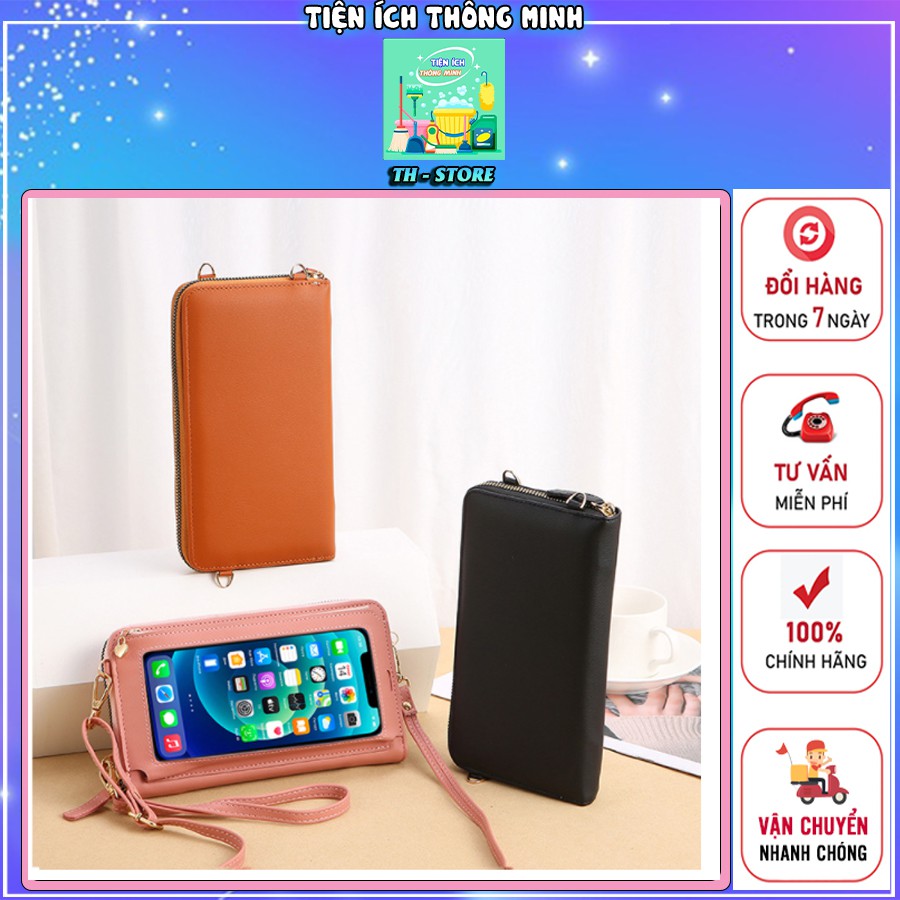 Túi đeo chéo nữ, túi đựng điện thoại mini nhỏ gọn nhiều ngăn riêng biệt 3 màu siêu dễ thương, thời trang- TT1147