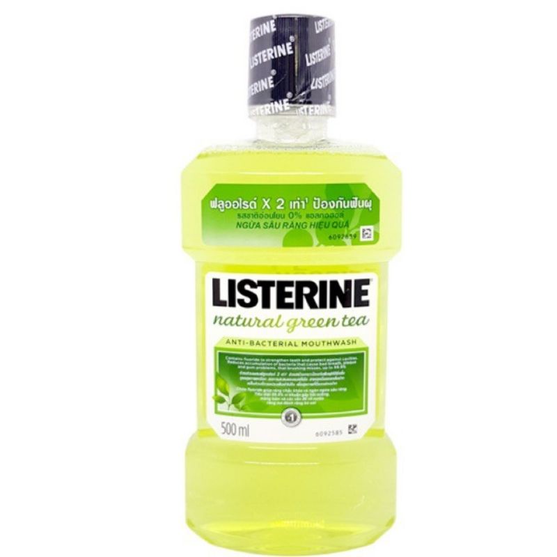 Nước Súc miệng Listerine cool Mint, trà xanh 500ml( 2chai)
