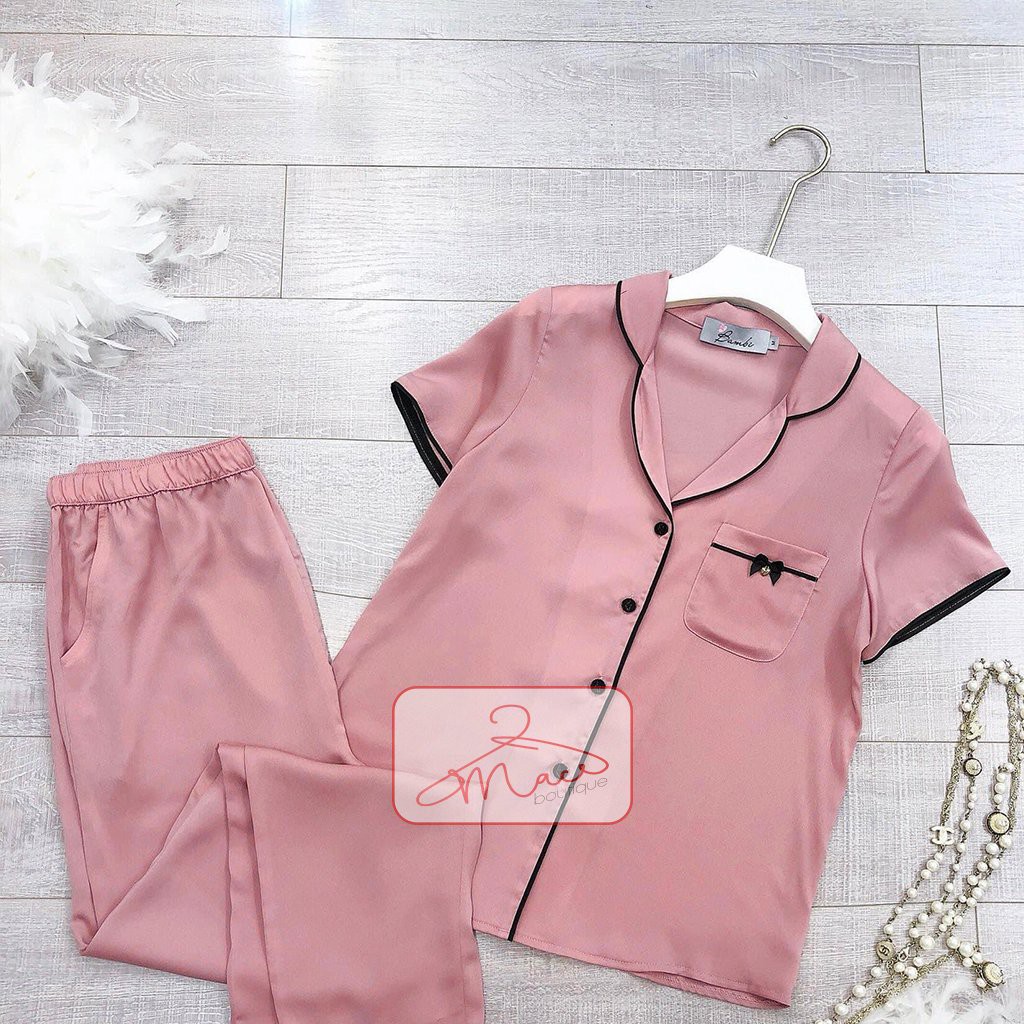 Bộ đồ ngủ nữ pyjama lụa gấm cao cấp - MAC boutique | BigBuy360 - bigbuy360.vn