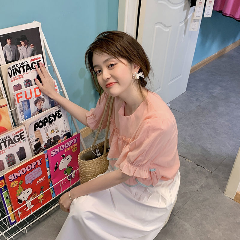 Áo Thun Nữ Cổ Tròn Kiểu Búp Bê Thời Trang Hàn Quốc