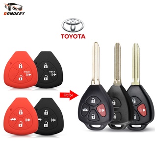 Ốp Chìa Khóa Ô Tô Silicon Dành Cho Xe Toyota Auris HiLux Corolla Fortuner Prado Verso Camry Yaris Vitz Vios Ractis 2 / 3 / 4 Nút