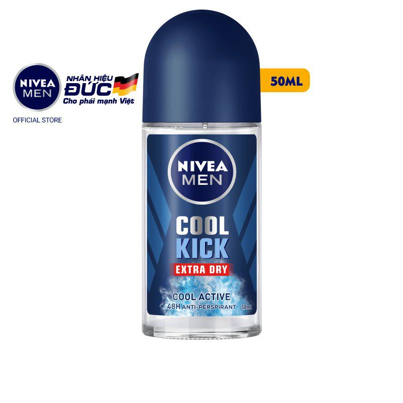 Lăn ngăn mùi NIVEA MEN Cool Kick Mát Lạnh 50ml