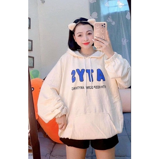Áo Hoodie Nữ Tay Bồng Form Rộng ATYS HUDUSTORE