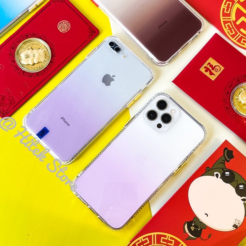 Ốp  silicon chống rớt chuyển màu lưng nhựa đẹp tinh tế cho iphone 12 pro max và các đời từ 7 plus trở lên