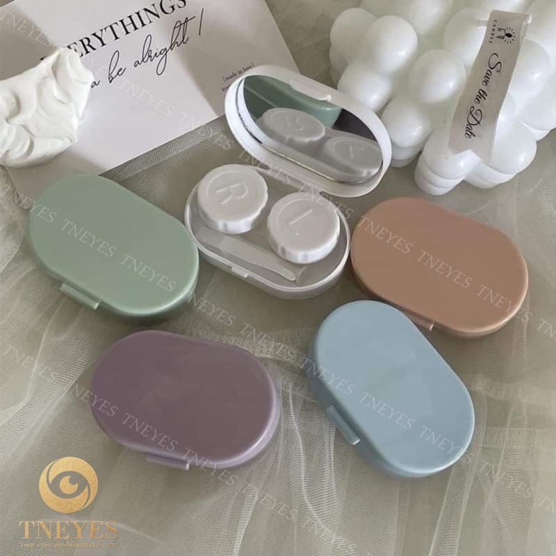 Khay gương mini đựng lens kính áp tròng đơn giản dễ thương TNEYES