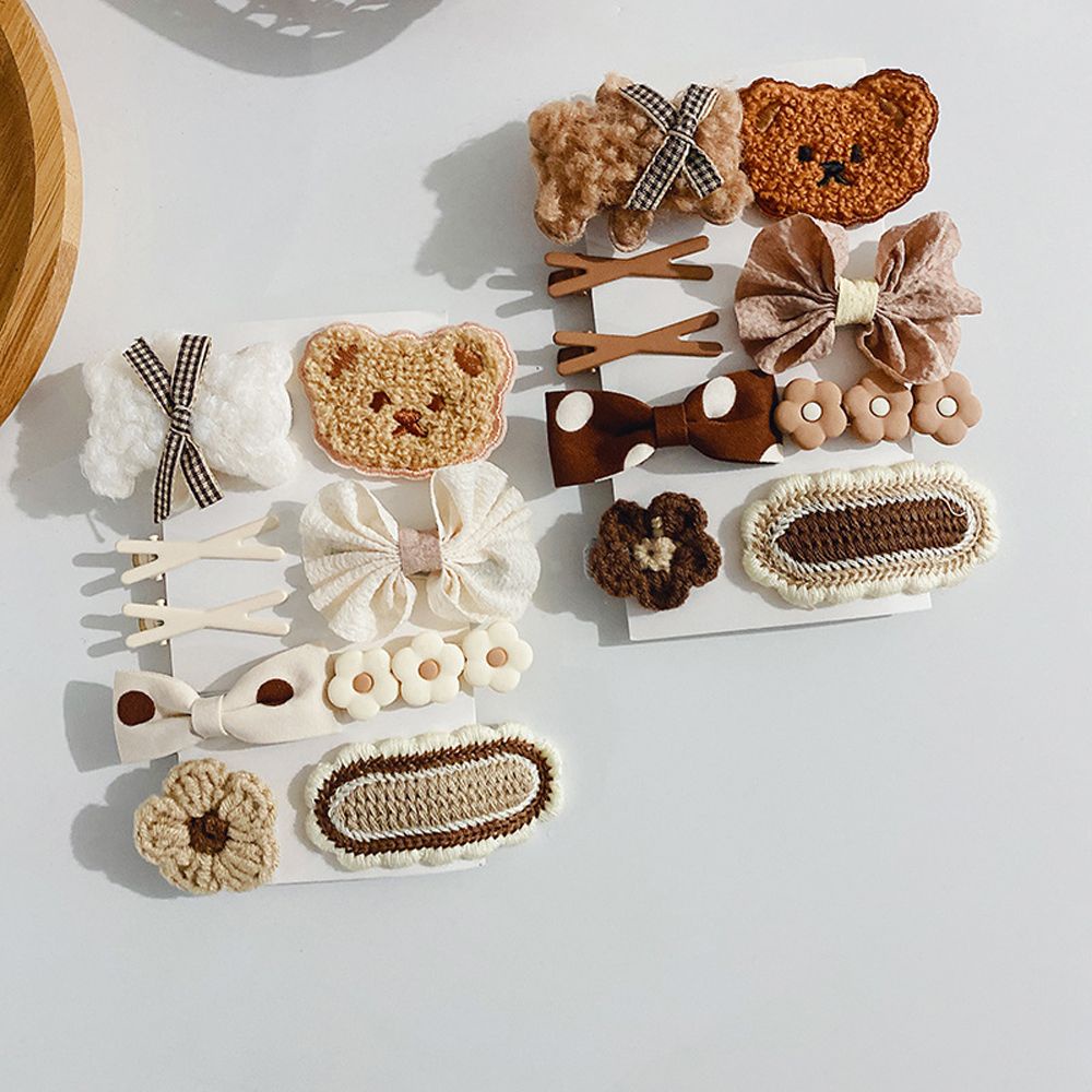 Set kẹp tóc BB hình gấu bông dễ thương dành cho bé gái
