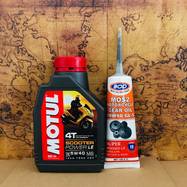 Nhớt Motul Power Scooter 4T 5w40 800ml