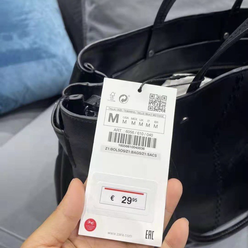 TÚI XÁCH TOTE ZR XUẤT CỠ LỚN MÀU ĐEN | BigBuy360 - bigbuy360.vn