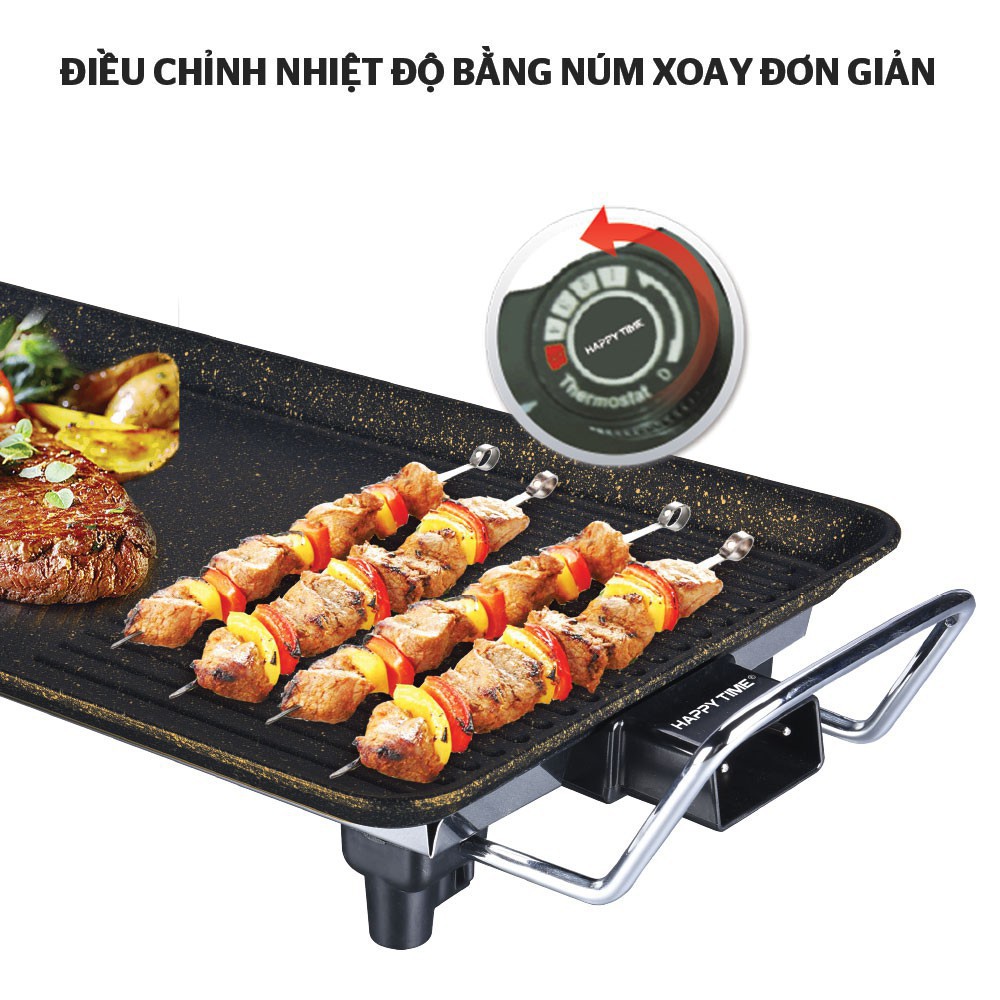 Bếp nướng điện Sunhouse Happy Time HTD4606 (chống dính 2 lớp) [Hàng chính hãng 100%]