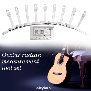 DIY Rustproof Luthier Stainless Steel Clear Scale High Accuracy Thickness Gauge String Action Guitar Measuring Tool Set