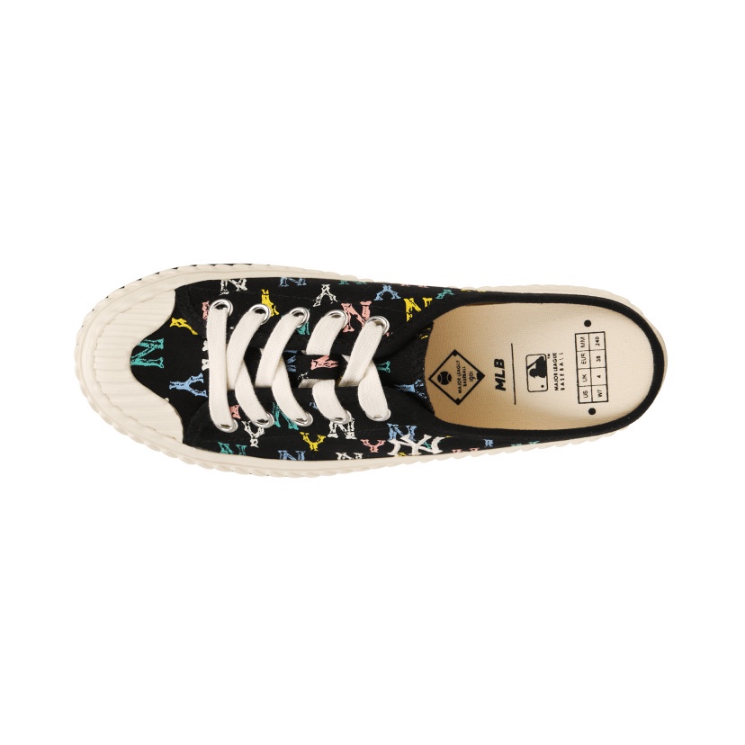 Giày Sneaker Thể Thao Nữ MLB Playball Mule Monogram NY Black - Dee Store VN