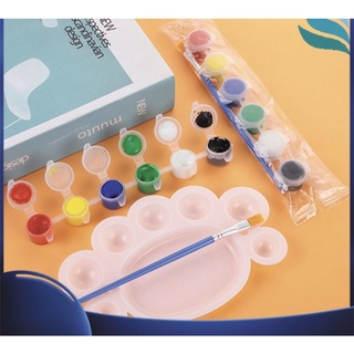 Vỉ màu nước 12 màu và 6 màu 3ml ảnh thật nhập khẩu