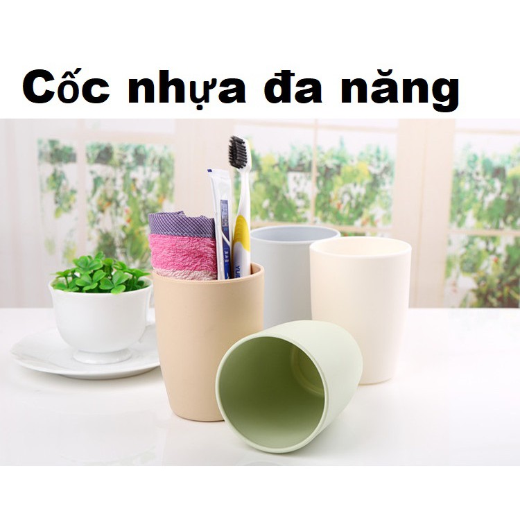 Cốc nhựa trắng an toàn dùng uống nước, đánh răng, pha cafe, uống trà, đựng bút....