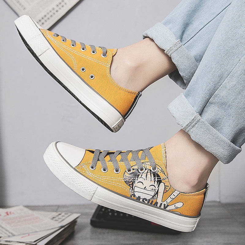One Piece phiên bản Hàn Quốc All-match Graffiti Casual giày nam | BigBuy360 - bigbuy360.vn