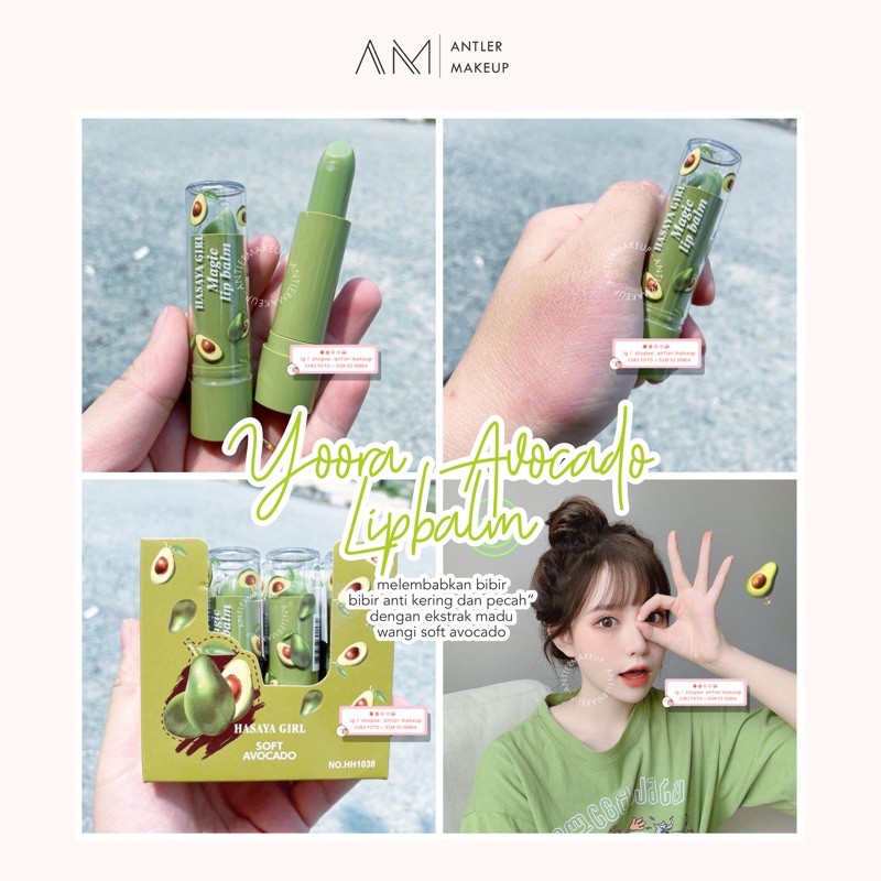 Son dưỡng môi Trái Bơ Hasaya Girl Soft Avocado lipbalm chính hãng nội địa sỉ rẻ mềm môi hồng môi căng mộng