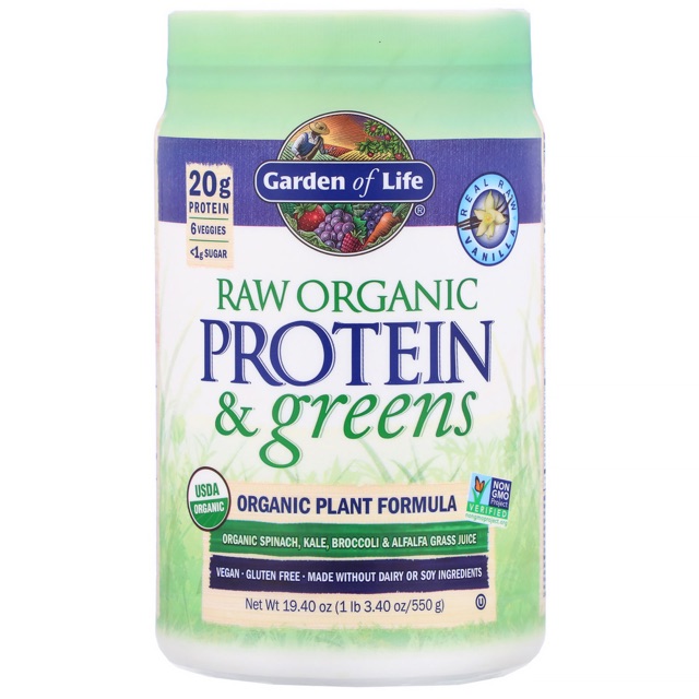 Bột Protein Hữu Cơ Garden Of Life 550g/ Organic Raw Protein